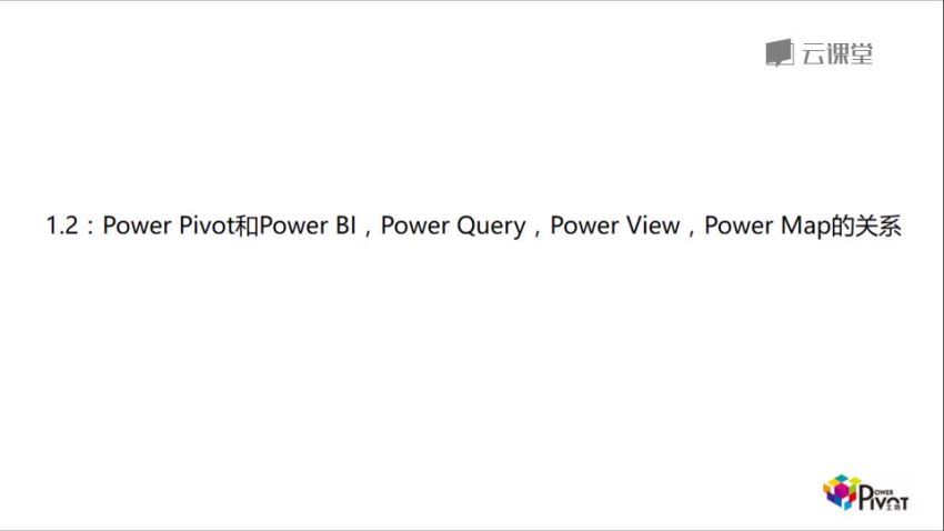 Excel Power Pivot建模分析_基础篇 百度网盘分享(2.91G)